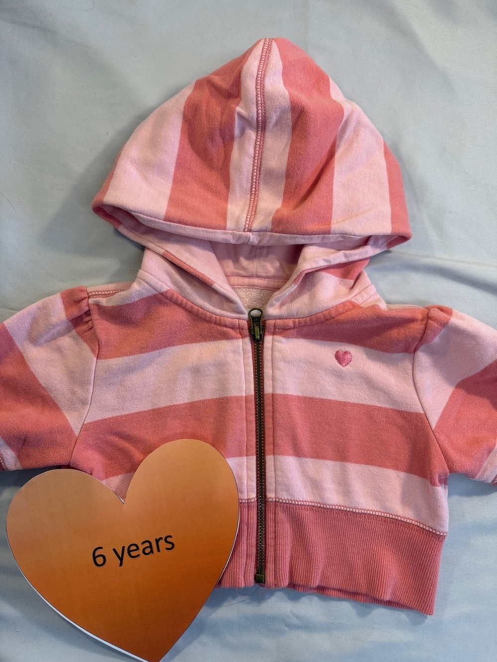 GAP Pink Cropped Hoodie with Short Sleeves